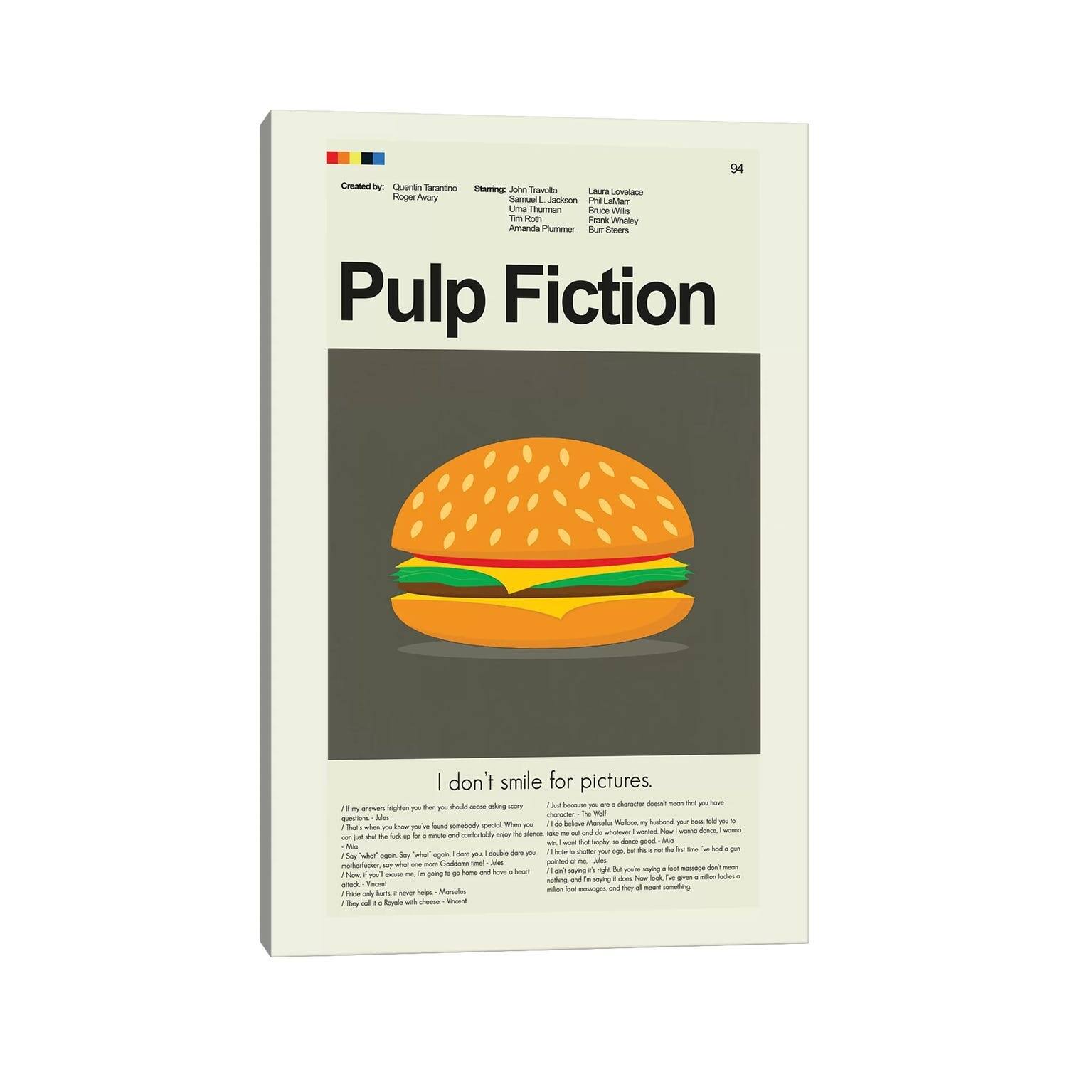 iCanvas "Pulp Fiction" by Prints and Giggles by Erin Hagerman Canvas